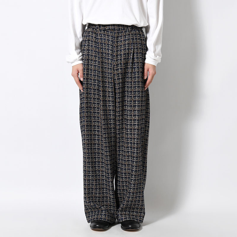 2TUCK WIDE SUMMER TWEED PANTS -2.COLOR-