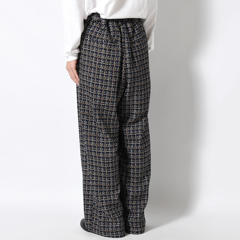 2TUCK WIDE SUMMER TWEED PANTS -2.COLOR-