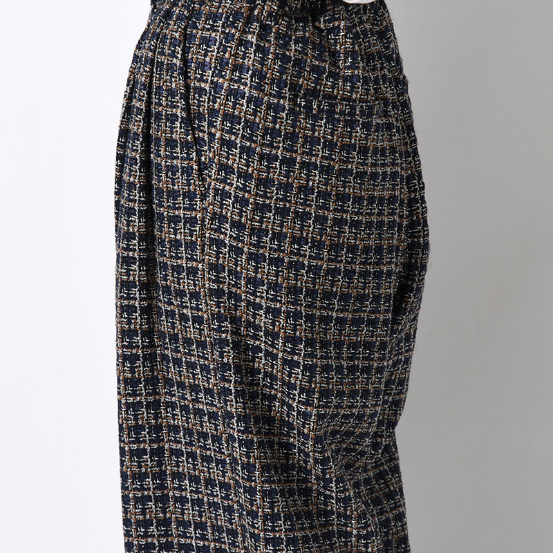2TUCK WIDE SUMMER TWEED PANTS -2.COLOR-