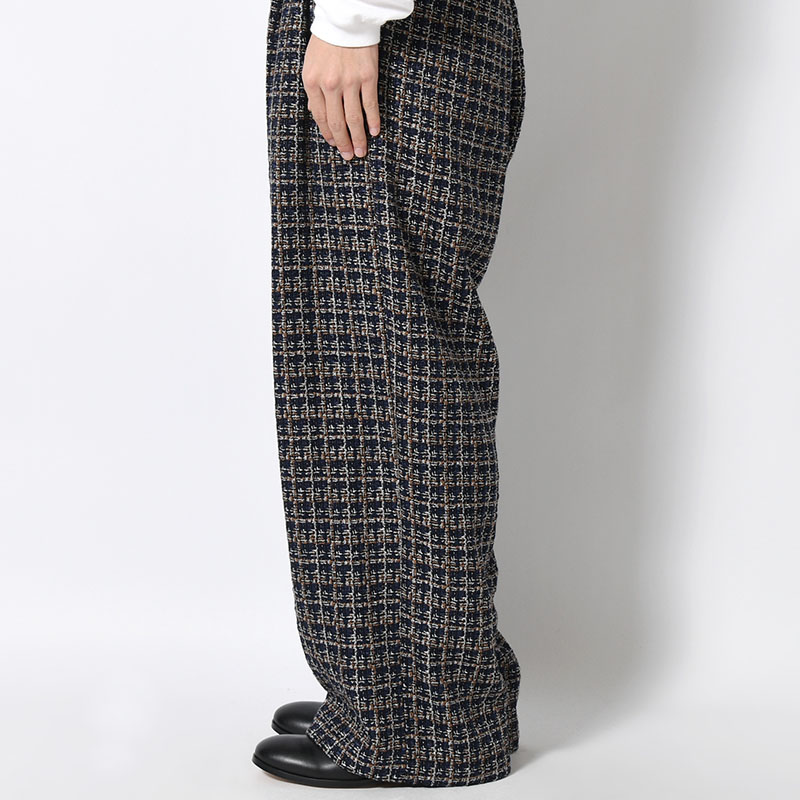 2TUCK WIDE SUMMER TWEED PANTS -2.COLOR-
