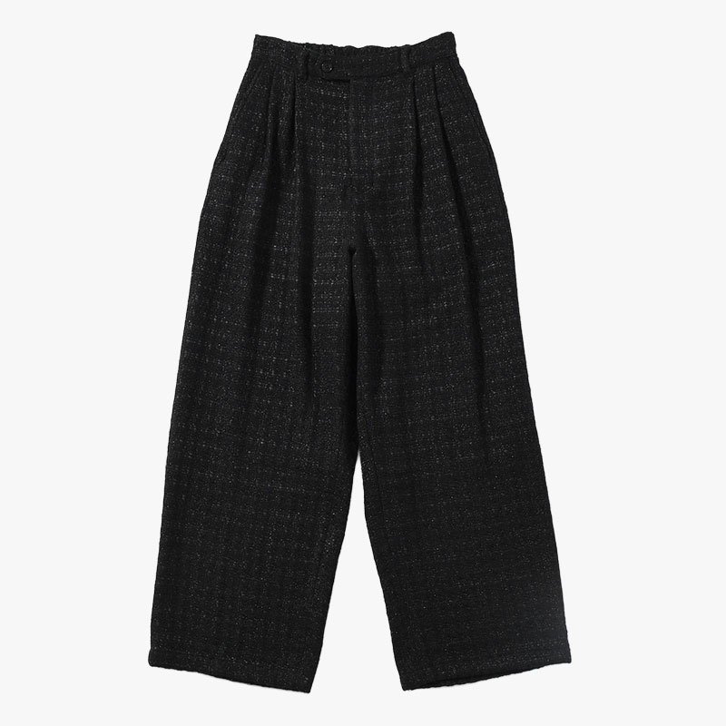 2TUCK WIDE SUMMER TWEED PANTS -2.COLOR-