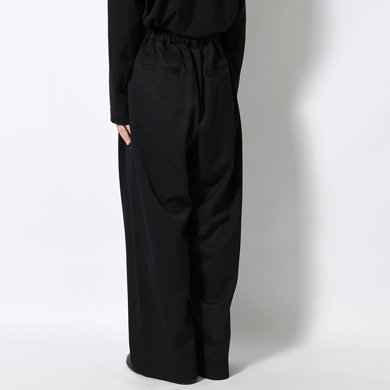 2TUCK WIDE EASY PANTS -BLACK-
