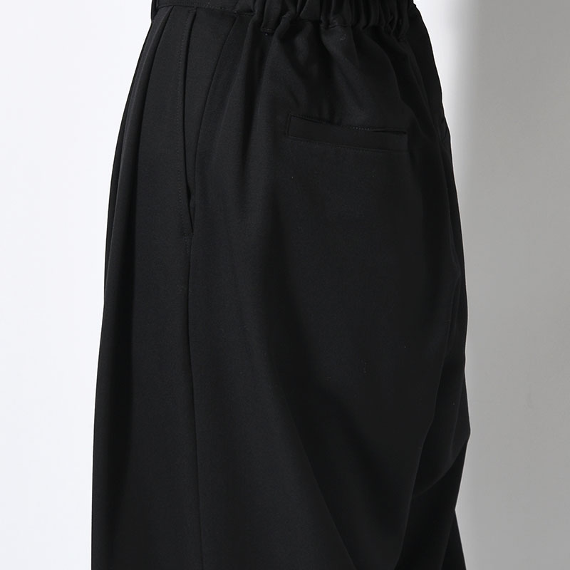 2TUCK WIDE EASY PANTS -BLACK-