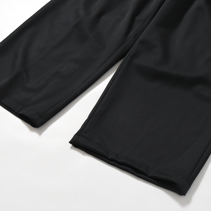 2TUCK WIDE EASY PANTS -BLACK-