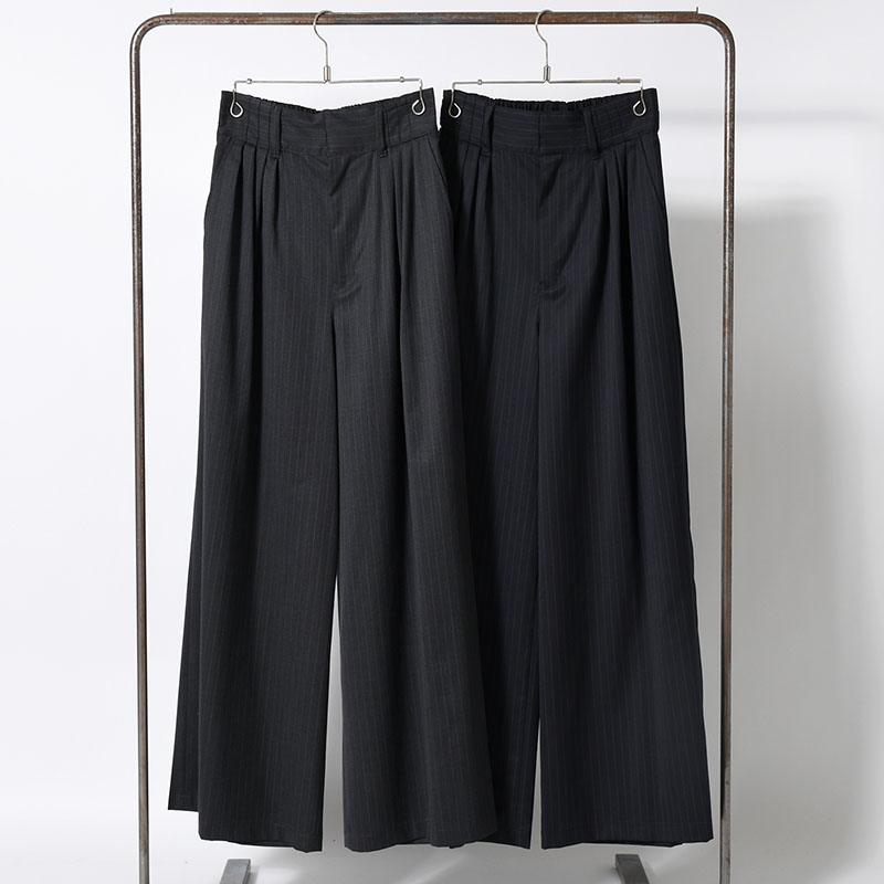 EXTREME WIDE PINSTRIPE PANTS -2.COLOR-