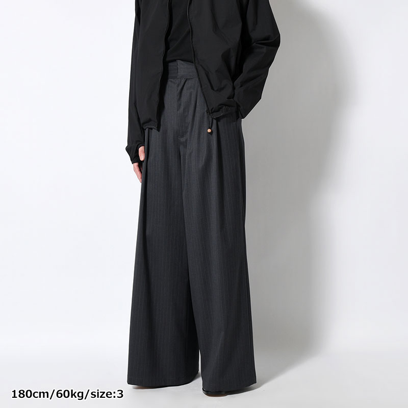 EXTREME WIDE PINSTRIPE PANTS -2.COLOR-
