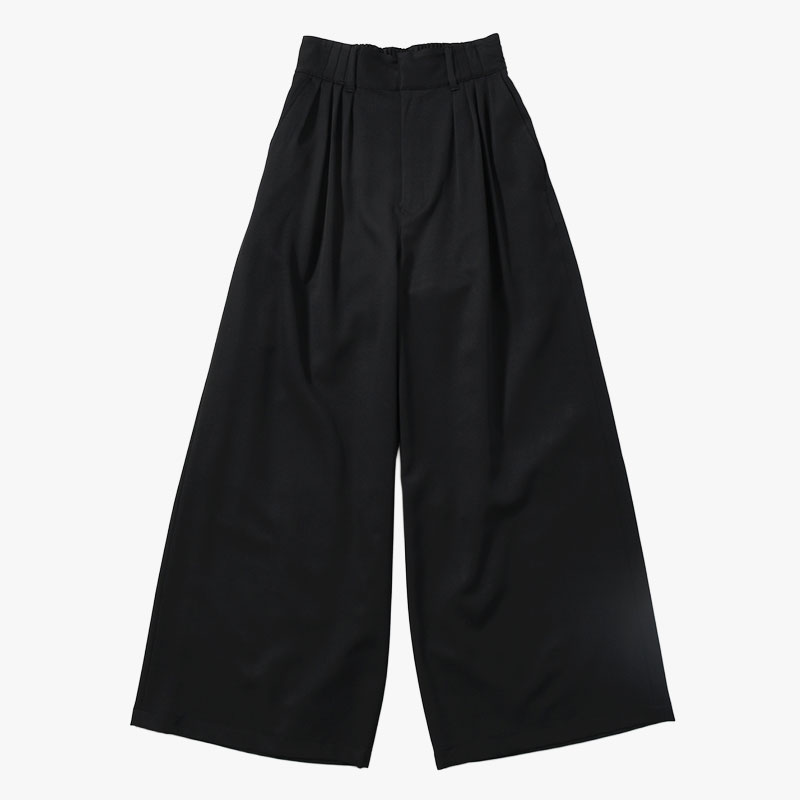 EXTREME WIDE EASY PANTS -BLACK-