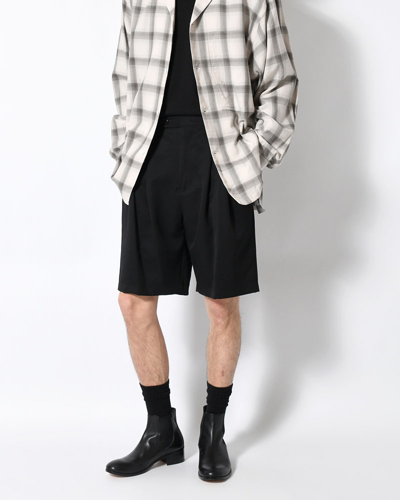 2TUCK EASY SHORTS -BLACK-