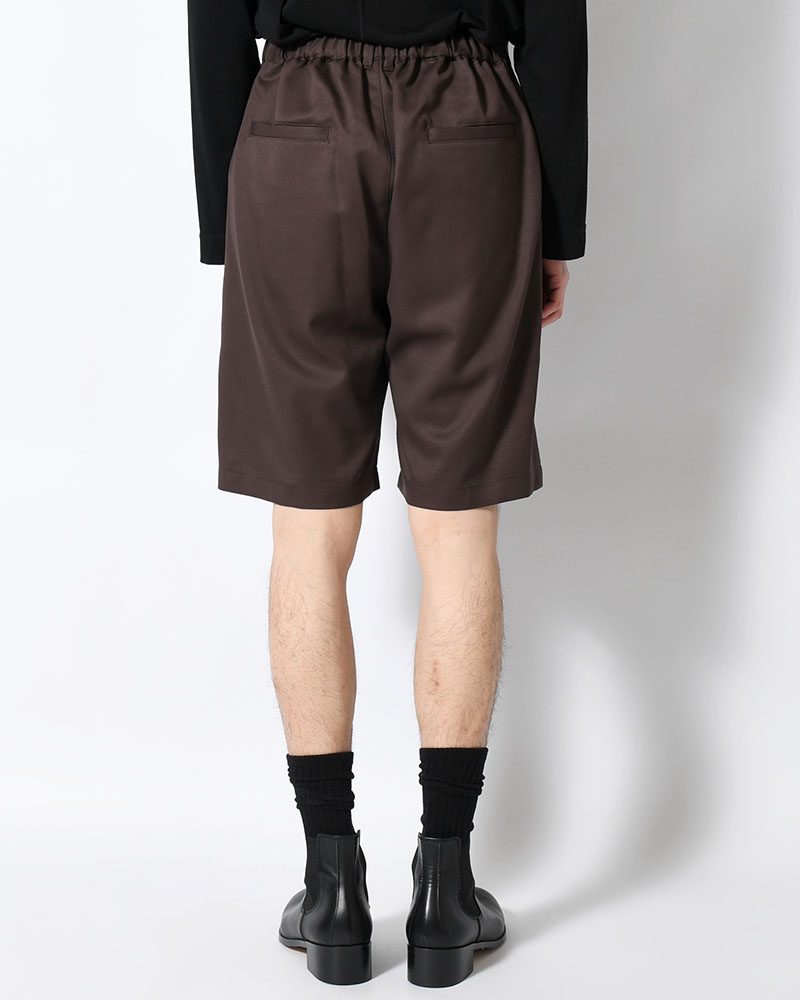 2TUCK EASY SHORTS -BROWN-
