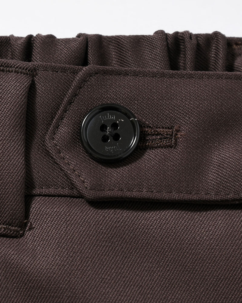 2TUCK EASY SHORTS -BROWN-
