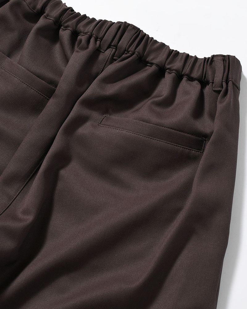 2TUCK EASY SHORTS -BROWN-