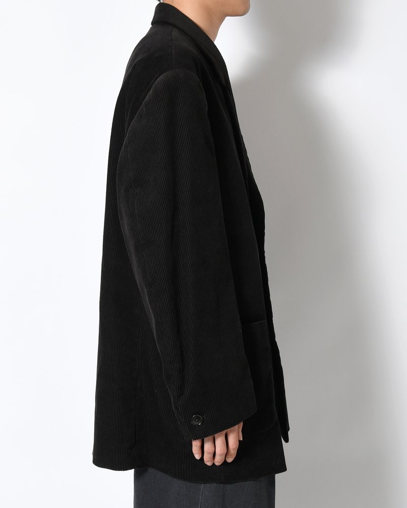 OVERSIZED CORDUROY JACKET -BLACK-