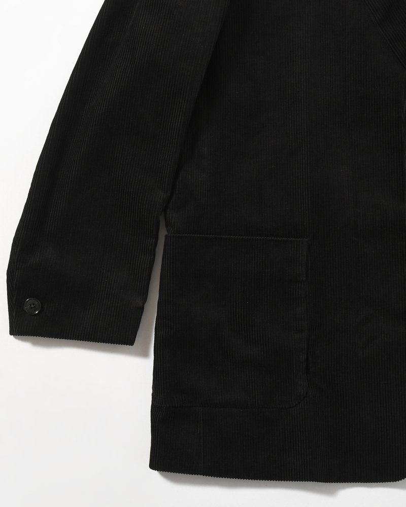 OVERSIZED CORDUROY JACKET -BLACK-