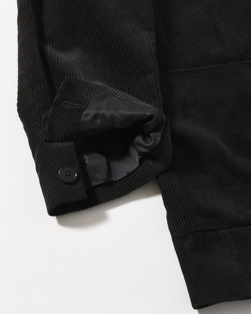 OVERSIZED CORDUROY JACKET -BLACK-