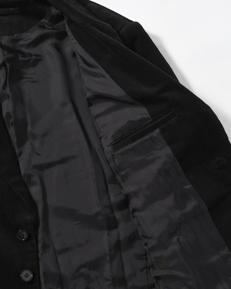 OVERSIZED CORDUROY JACKET -BLACK-