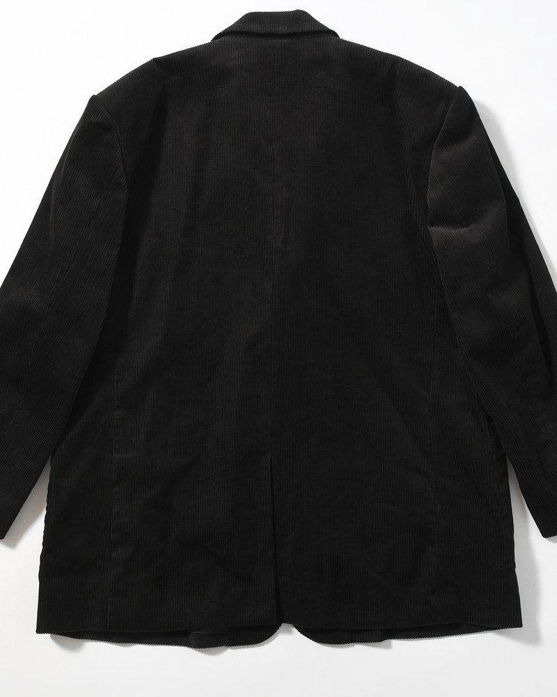 OVERSIZED CORDUROY JACKET -BLACK-