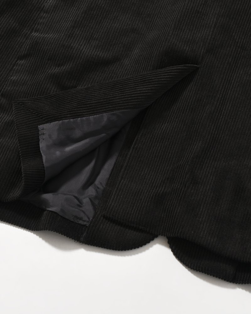 OVERSIZED CORDUROY JACKET -BLACK-