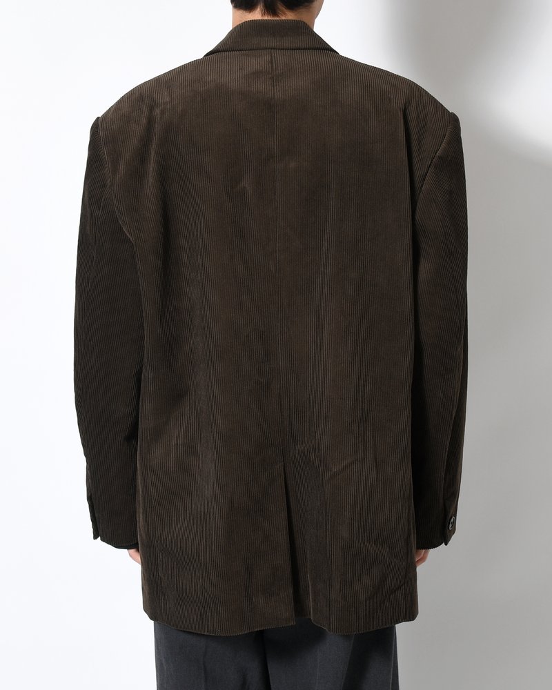 OVERSIZED CORDUROY JACKET -BROWN-