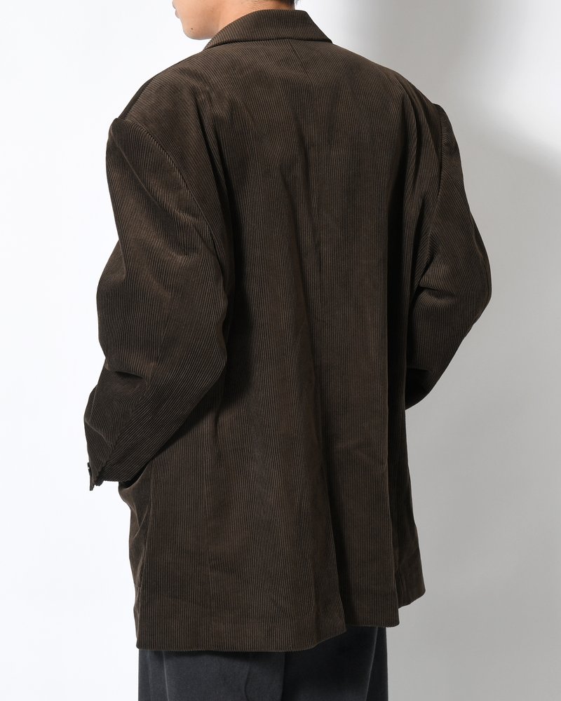OVERSIZED CORDUROY JACKET -BROWN-