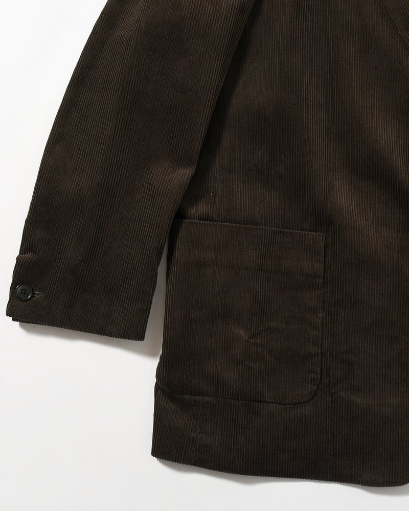 OVERSIZED CORDUROY JACKET -BROWN-