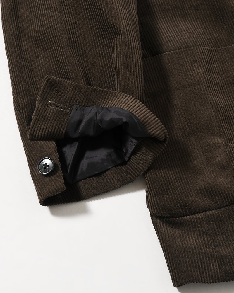 OVERSIZED CORDUROY JACKET -BROWN-