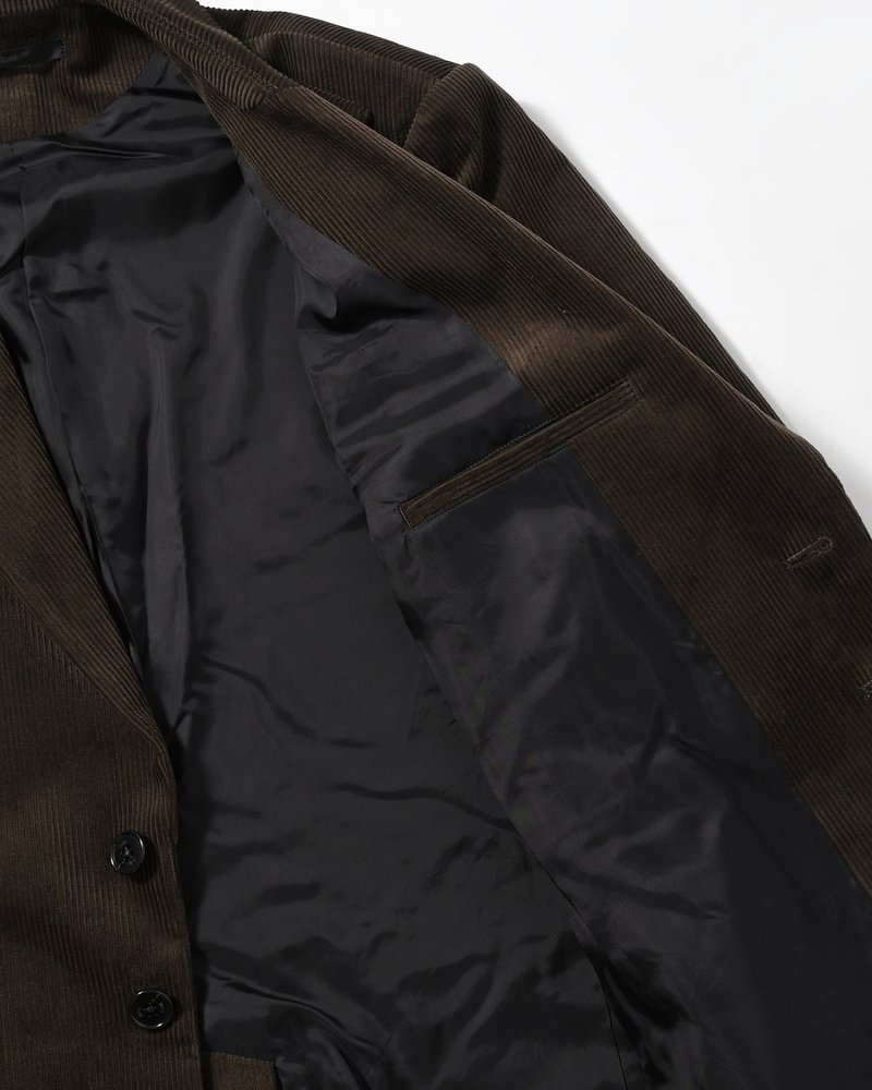 OVERSIZED CORDUROY JACKET -BROWN-