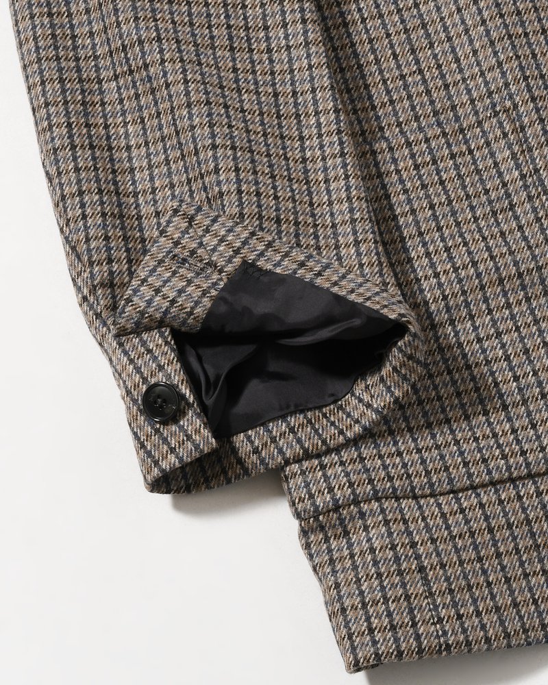 OVERSIZED CHECK JACKET -BEIGE-