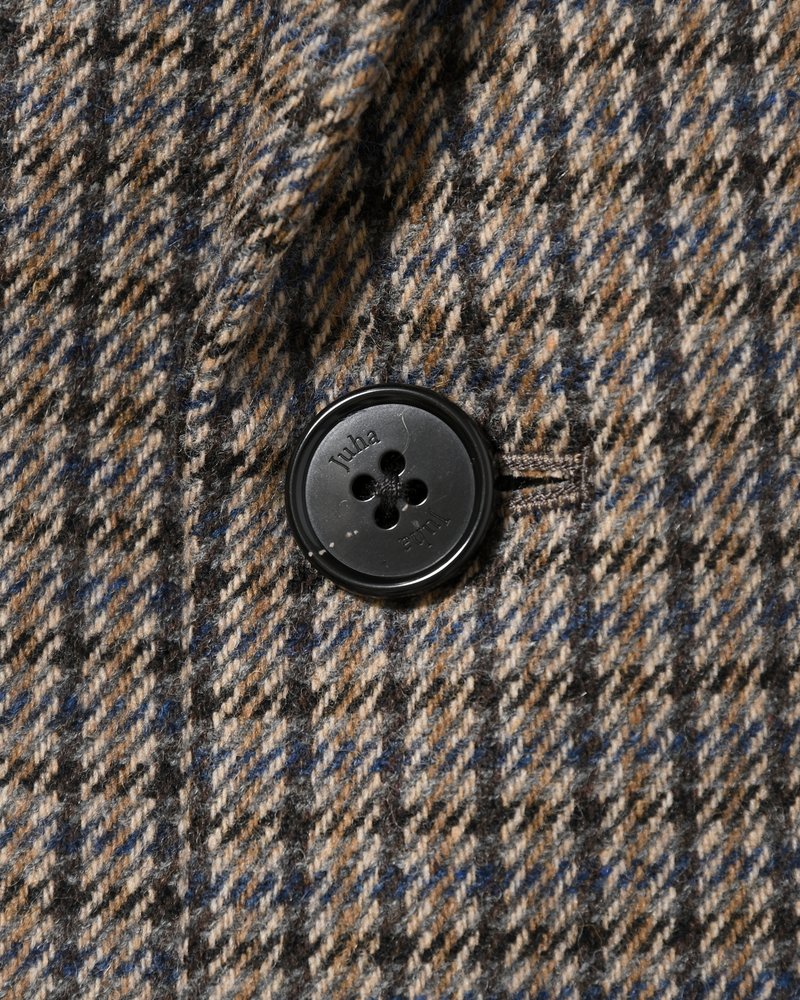 OVERSIZED CHECK JACKET -BEIGE-