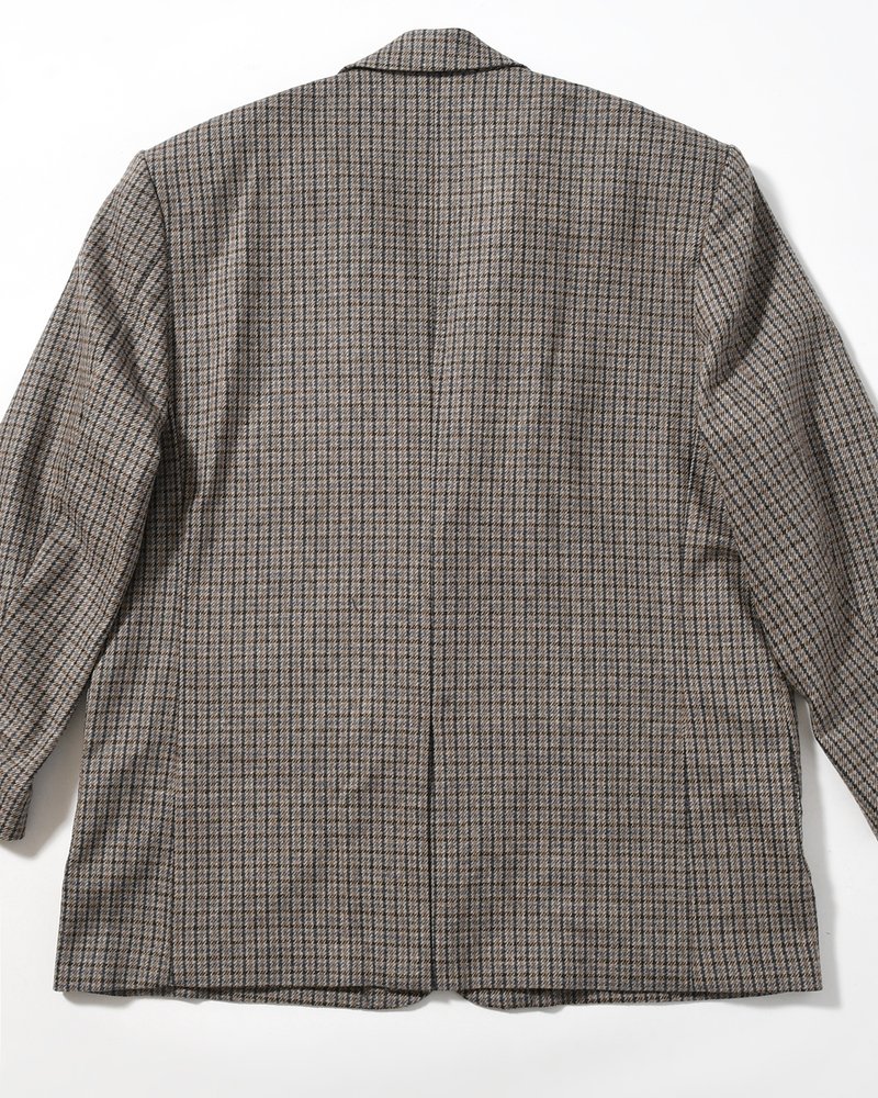 OVERSIZED CHECK JACKET -BEIGE-