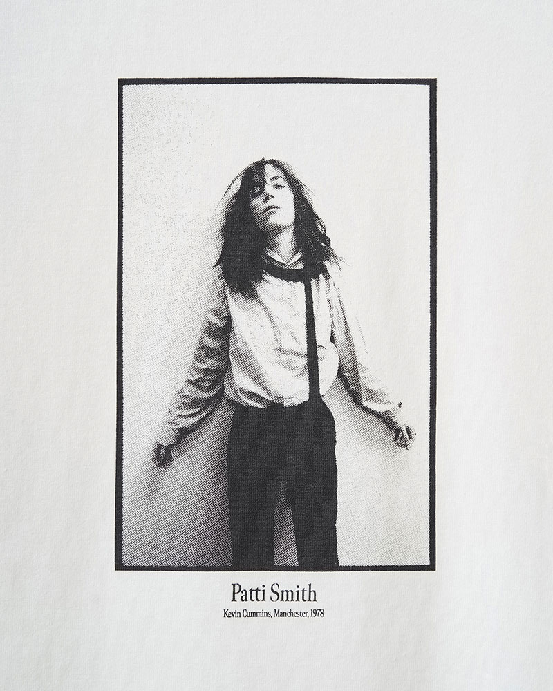 PATTI SMITH PHOTO TEE by KEVIN CUMMINS -WHITE-