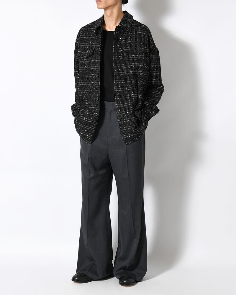 FANCY TWEED JACKET -BLACK-