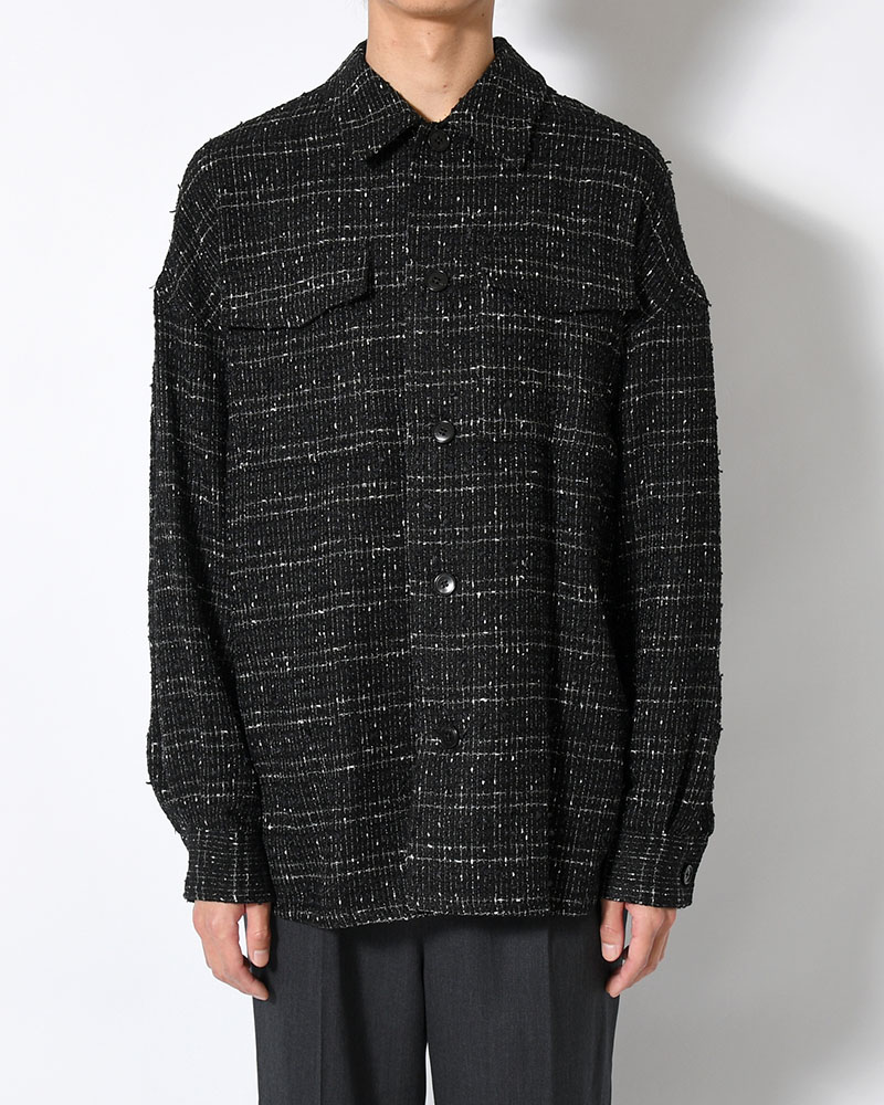FANCY TWEED JACKET -BLACK-