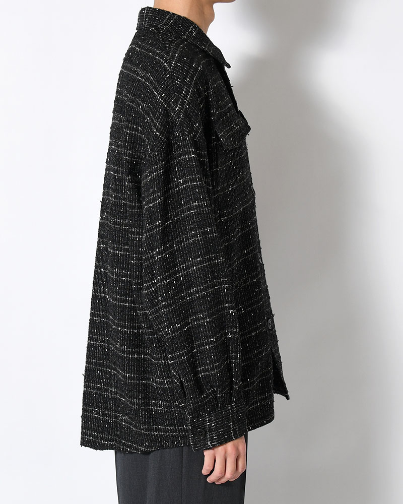 FANCY TWEED JACKET -BLACK-