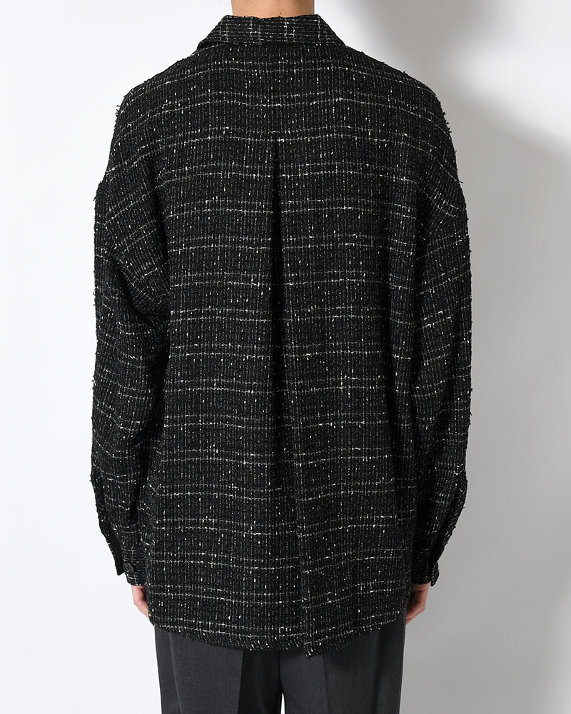 FANCY TWEED JACKET -BLACK-