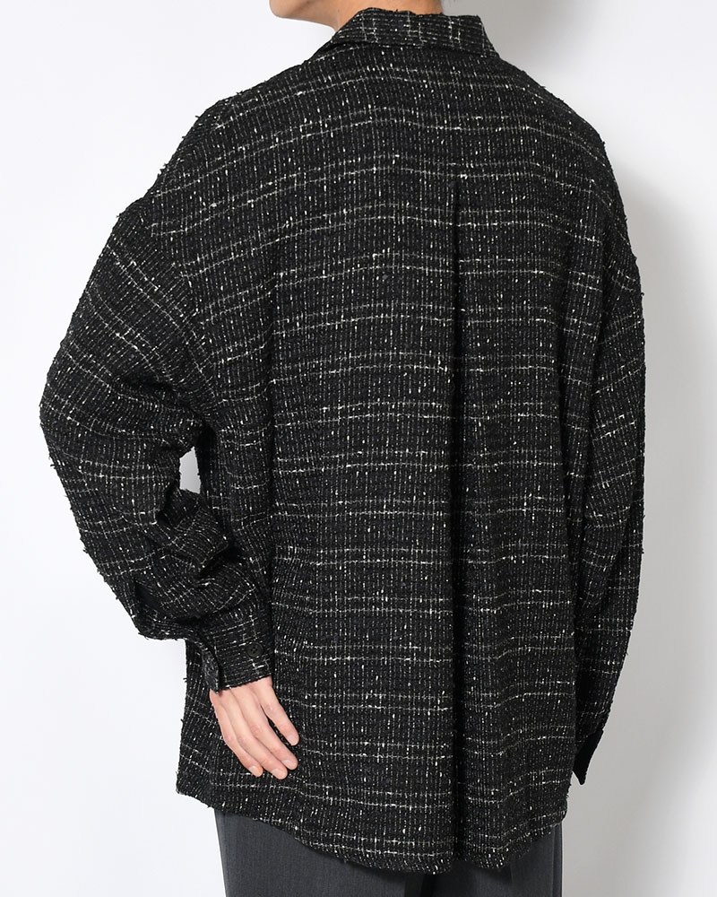 FANCY TWEED JACKET -BLACK-