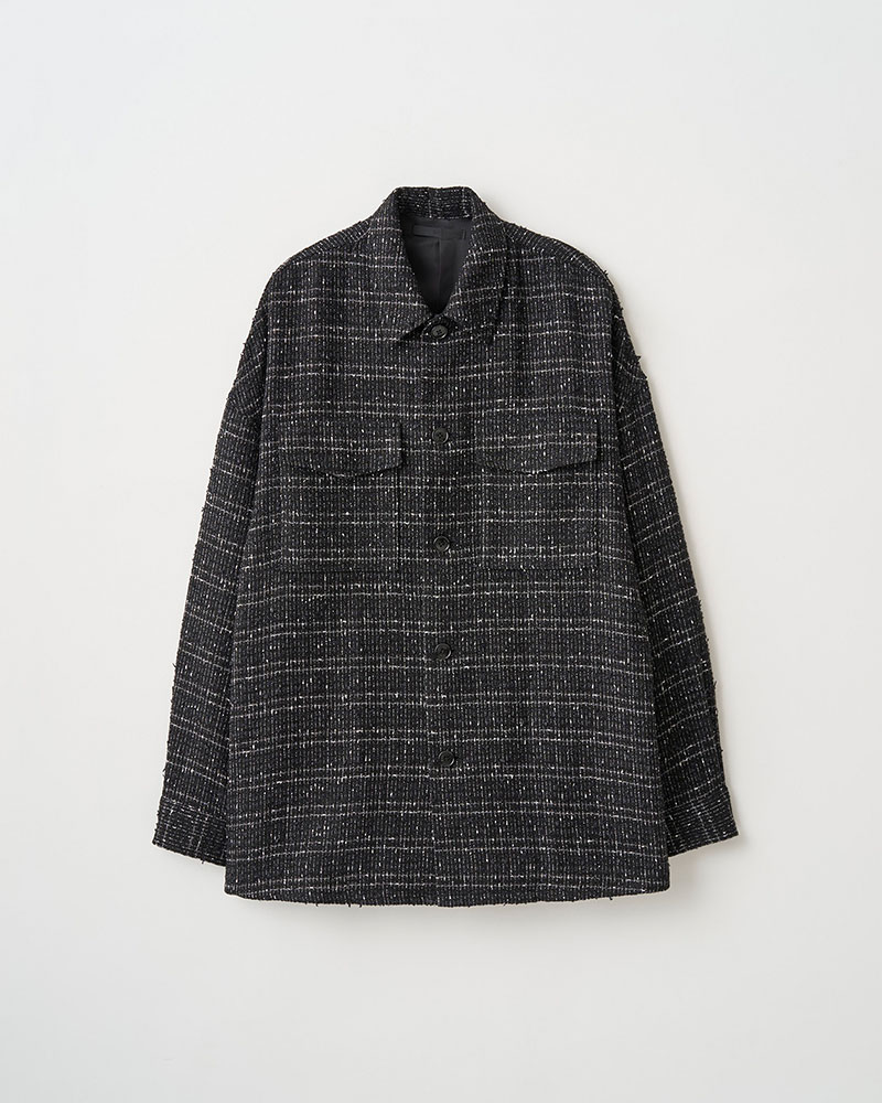FANCY TWEED JACKET -BLACK-