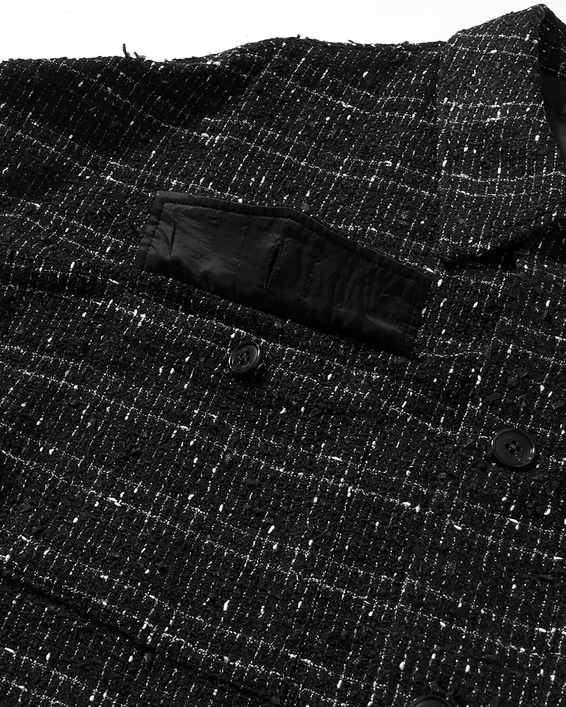 FANCY TWEED JACKET -BLACK-