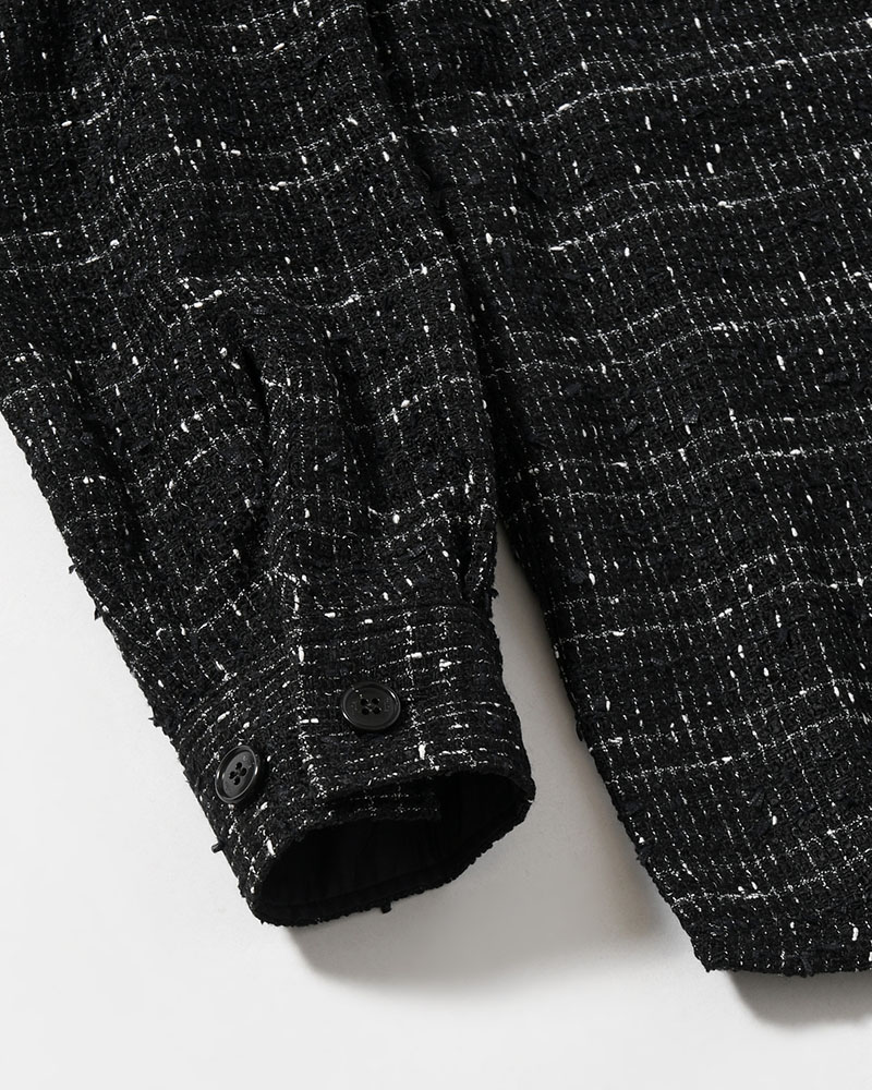 FANCY TWEED JACKET -BLACK-