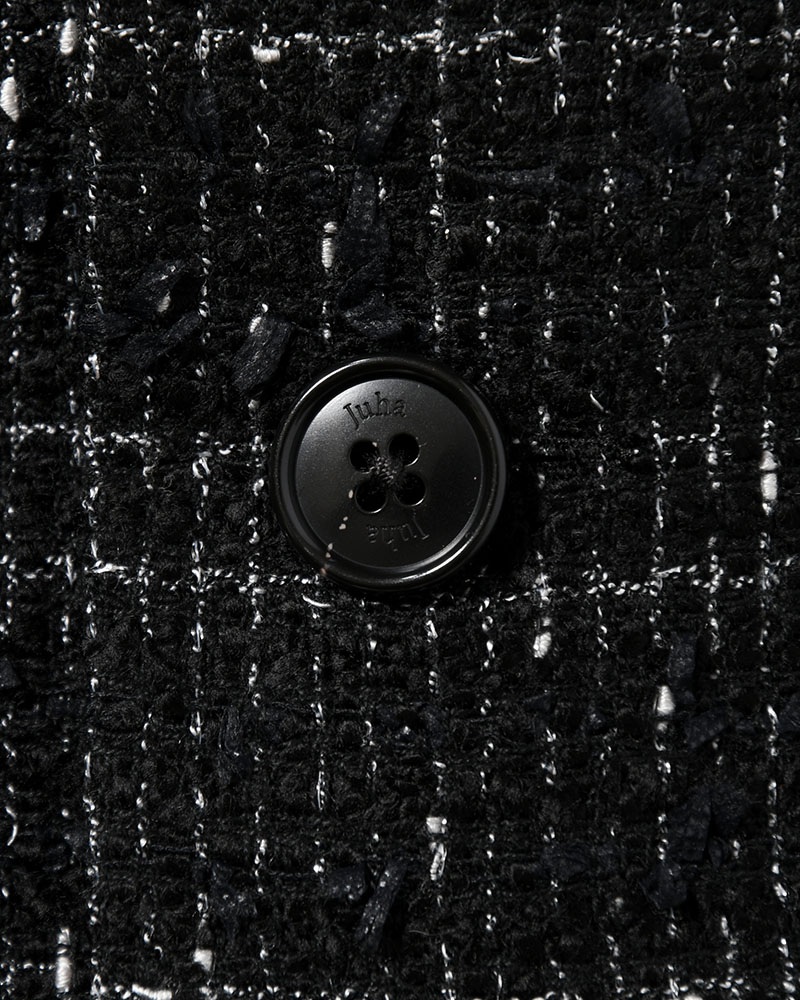 FANCY TWEED JACKET -BLACK-