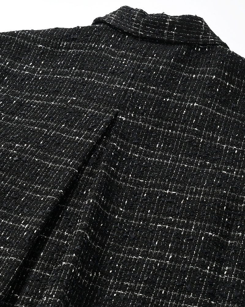 FANCY TWEED JACKET -BLACK-