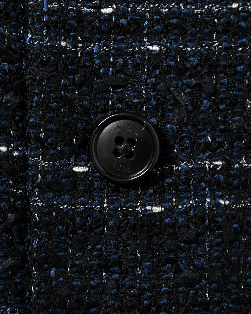 FANCY TWEED JACKET -NAVY-
