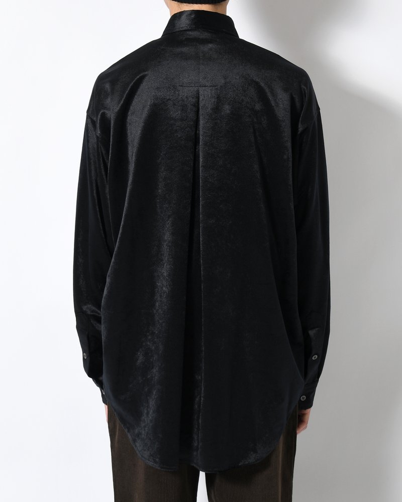 SOFT VELOUR SHIRT -BLACK-
