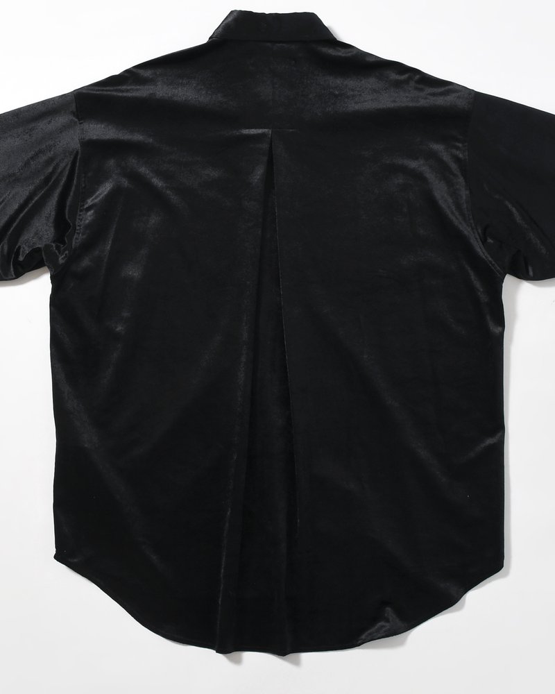 SOFT VELOUR SHIRT -BLACK-