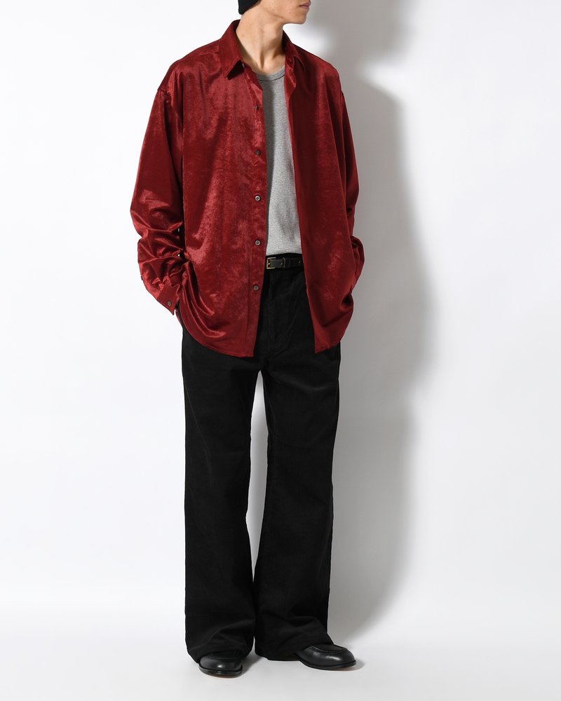SOFT VELOUR SHIRT -RED-