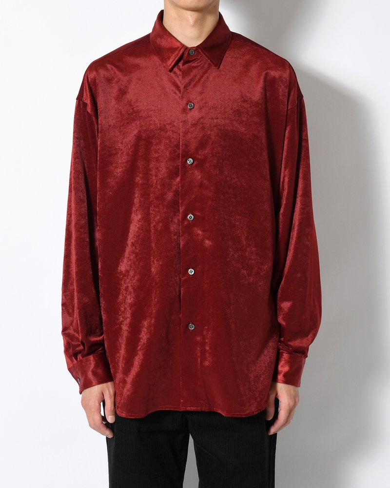 SOFT VELOUR SHIRT -RED-