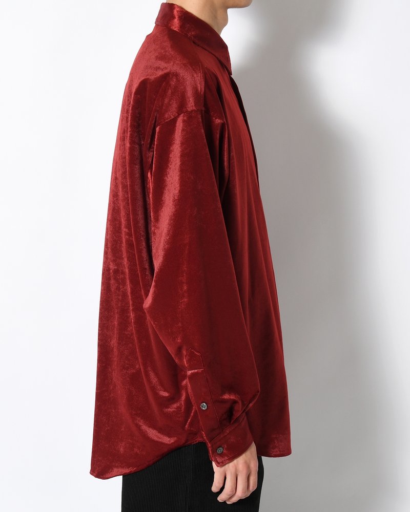 SOFT VELOUR SHIRT -RED-