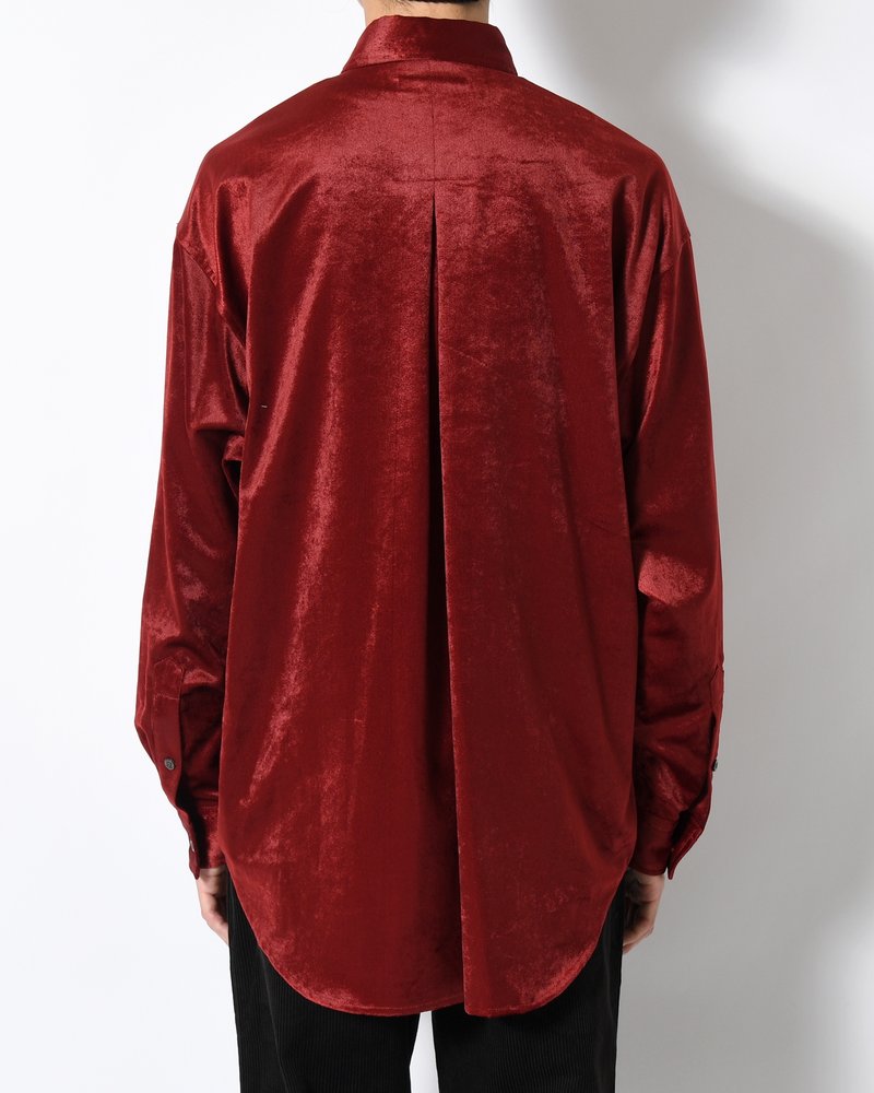 SOFT VELOUR SHIRT -RED-