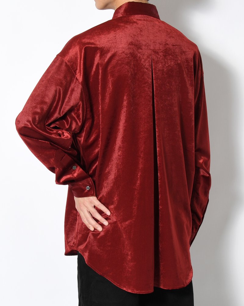 SOFT VELOUR SHIRT -RED-