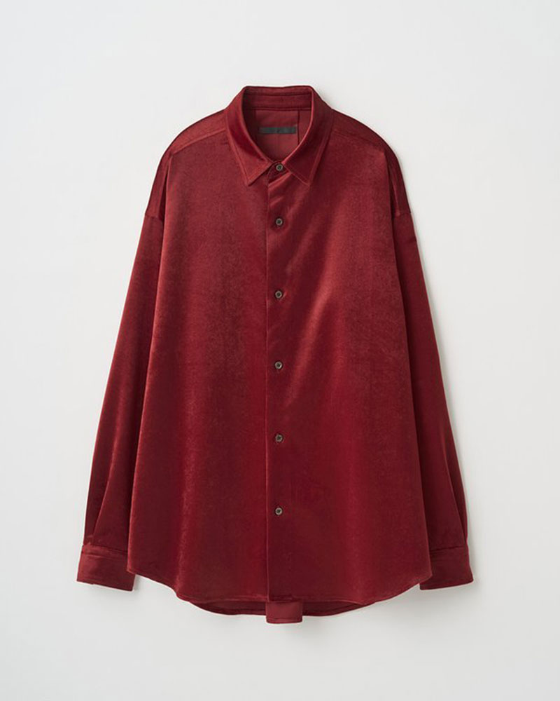 SOFT VELOUR SHIRT -RED-