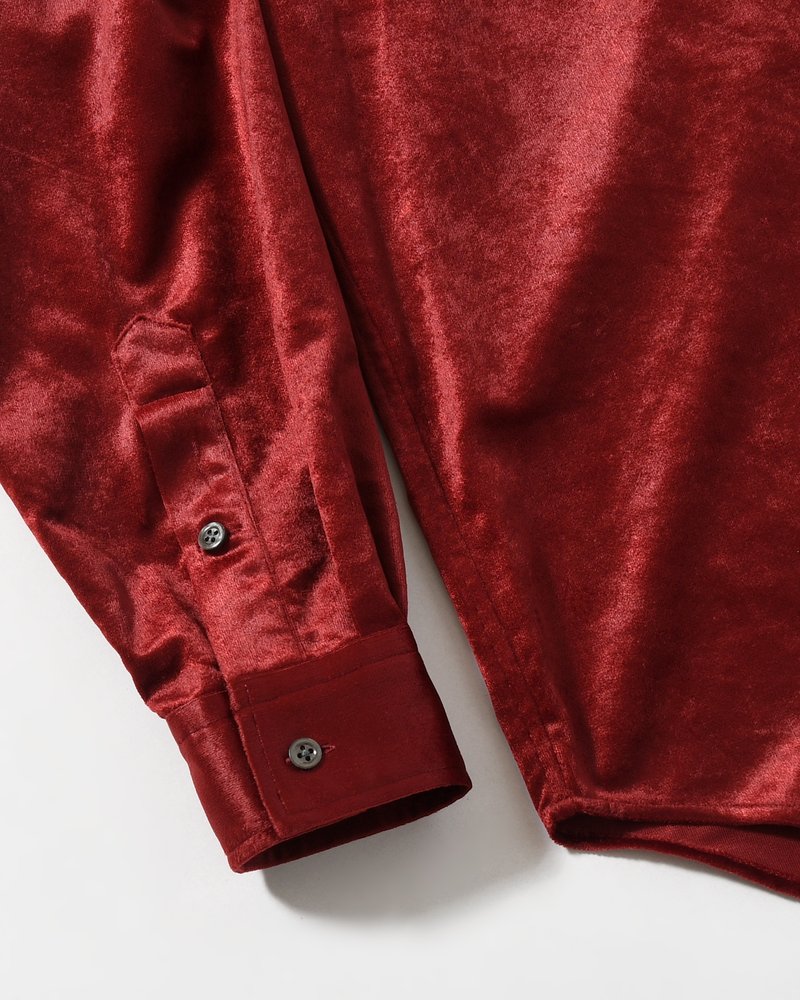 SOFT VELOUR SHIRT -RED-